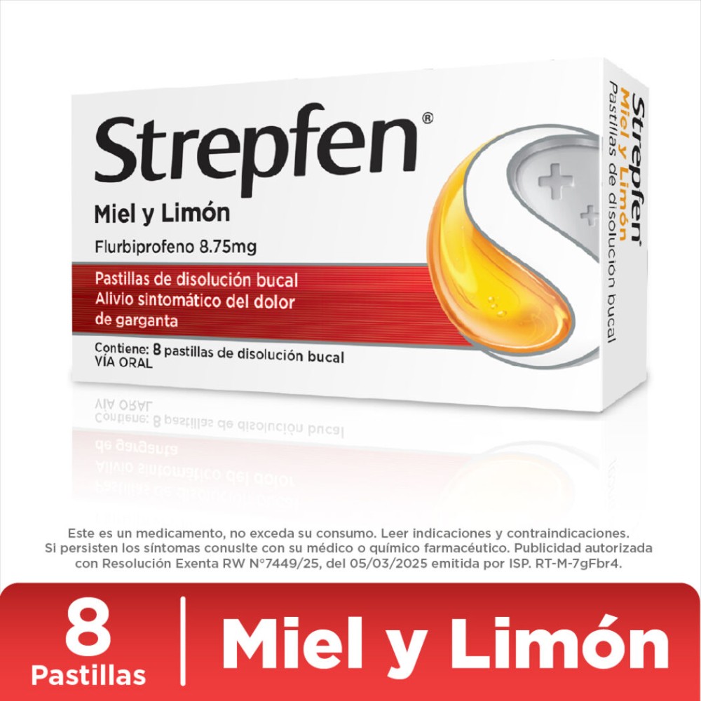 Strepfen Flurbiprofeno 8 Comprimidos