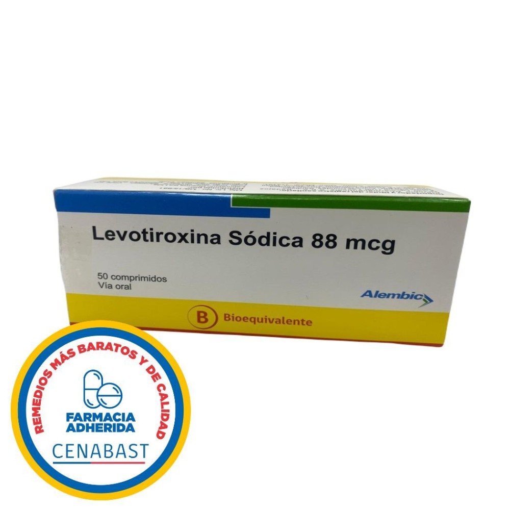 Levotiroxina (B) 88mcg 50 Comprimidos