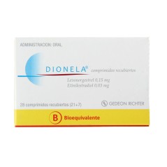 Dionela (B) Levonorgestrel / Etinilestradiol 28 Comprimidos Recubiertos