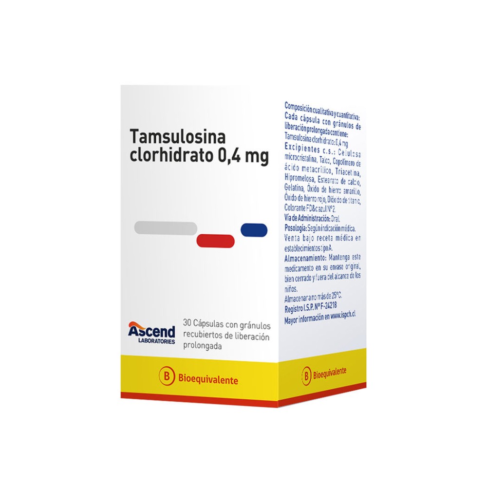 Tamsulosina (B) 0.4mg 30 Cápsulas Prolongadas