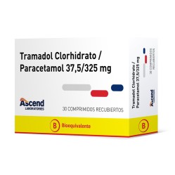 Paracetamol / Tramadol (B) 325/37.5mg 30 Comprimidos Recubiertos