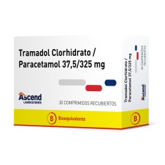 Paracetamol / Tramadol (B) 325/37.5mg 30 Comprimidos Recubiertos