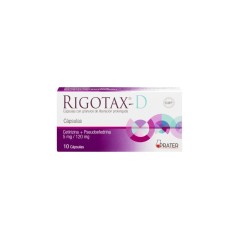 Rigotax-D Cetirizina / Pseudoefedrina 5mg/120mg 10 Cápsulas Prolongadas