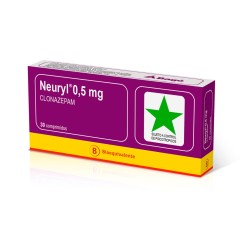 Neuryl (B) Clonazepam 0.5mg 30 Comprimidos