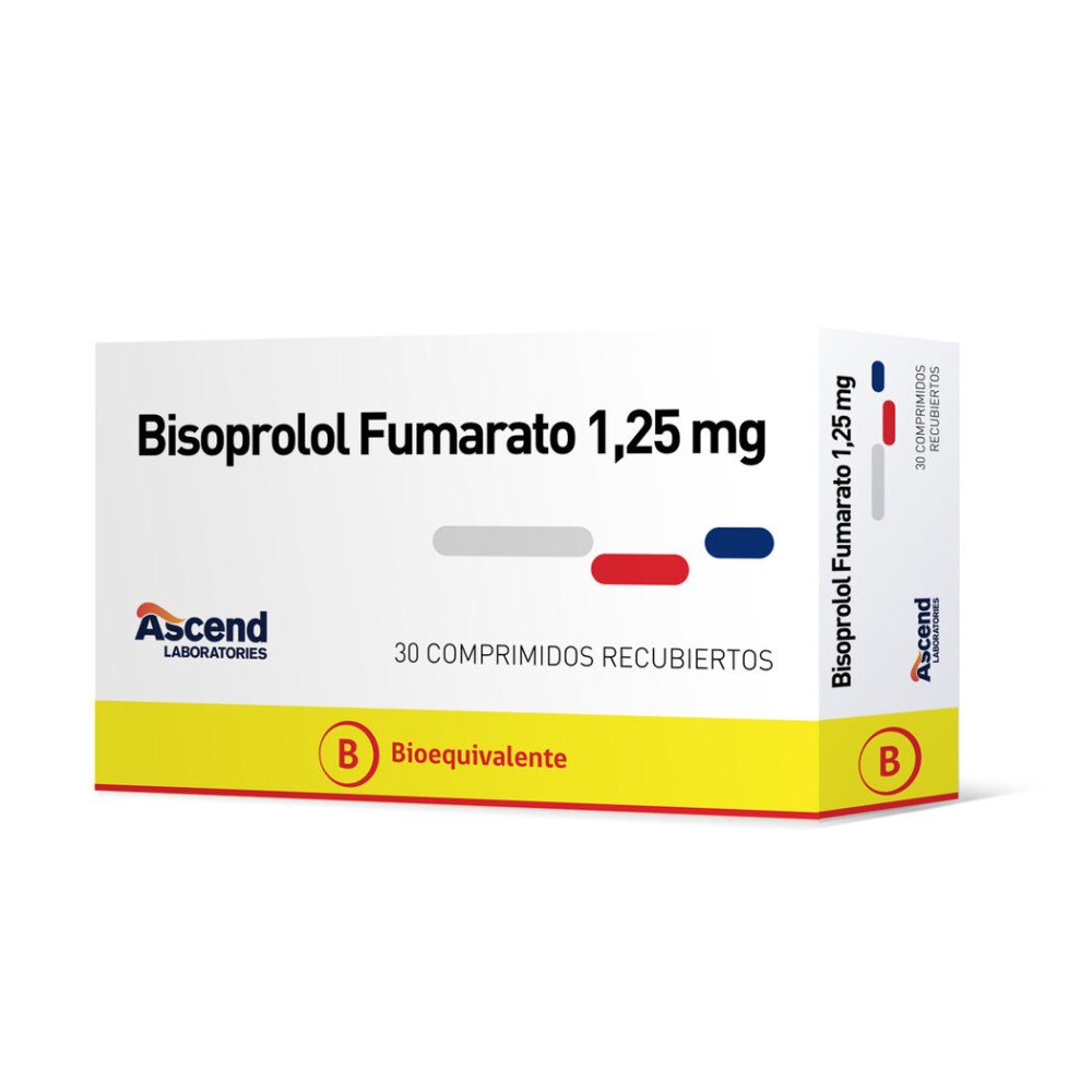 Bisoprolol (B) 1.25mg 30 Comprimidos Recubiertos
