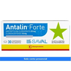 Antalin Forte Amitriptilina / Clordiazepoxido 30 Comprimidos Recubiertos