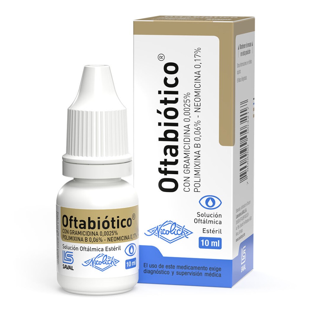 Oftabiótico Gramicidina / Neomicina / Polimixina B Solución Oftálmica 10ml