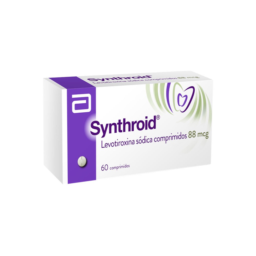 Synthroid (R) Levotiroxina Sódica 88mcg 60 Comprimidos