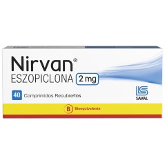 Nirvan (B) Eszopiclona 2mg 40 Comprimidos Recubiertos