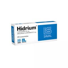 Hidrium Furosemida / Amilorida 40mg/5mg 20 Comprimidos