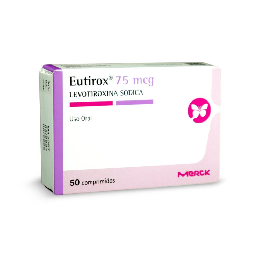 Eutirox (R) Levotiroxina 75mcg 50 Comprimidos