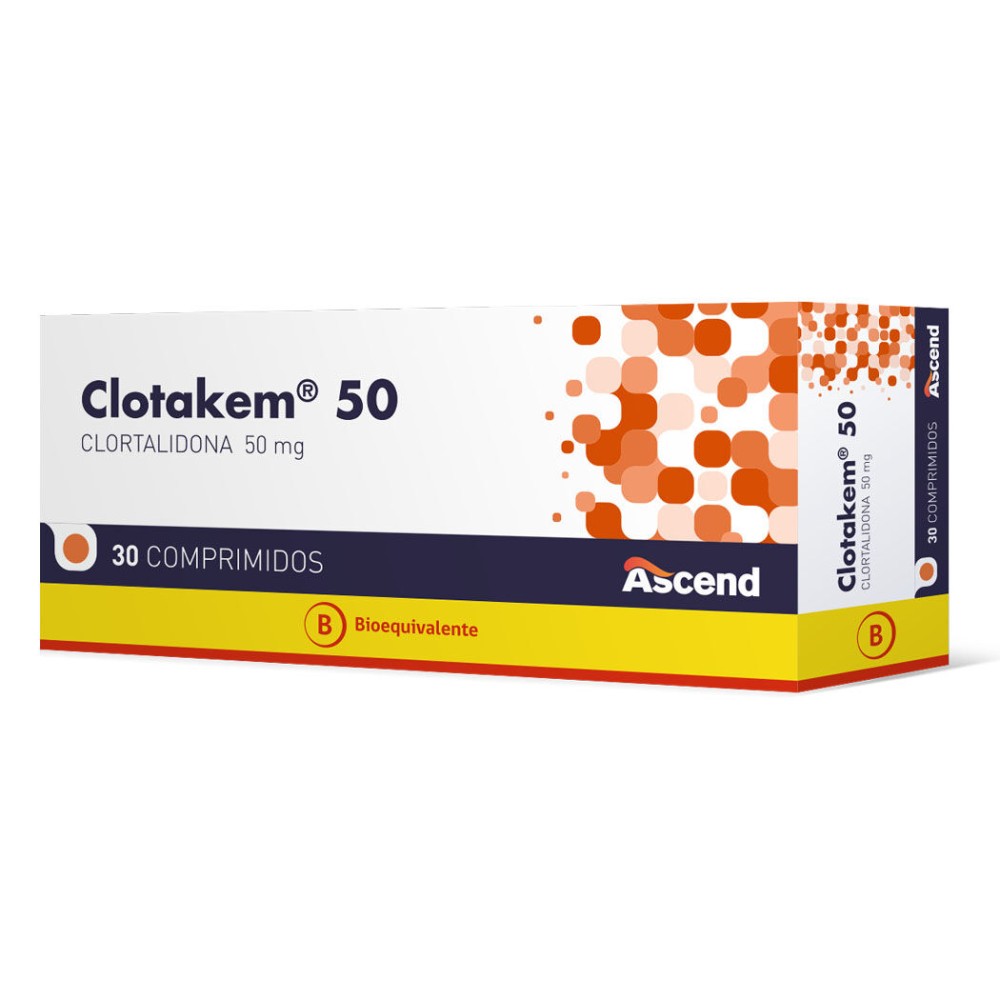 Clotakem (B) Clortalidona 50mg 30 Comprimidos