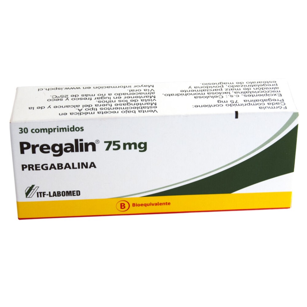 Pregalin (B) Pregabalina 75mg 30 Comprimidos