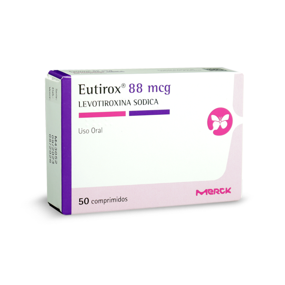 Eutirox (R) Levotiroxina 88mcg 50 Comprimidos