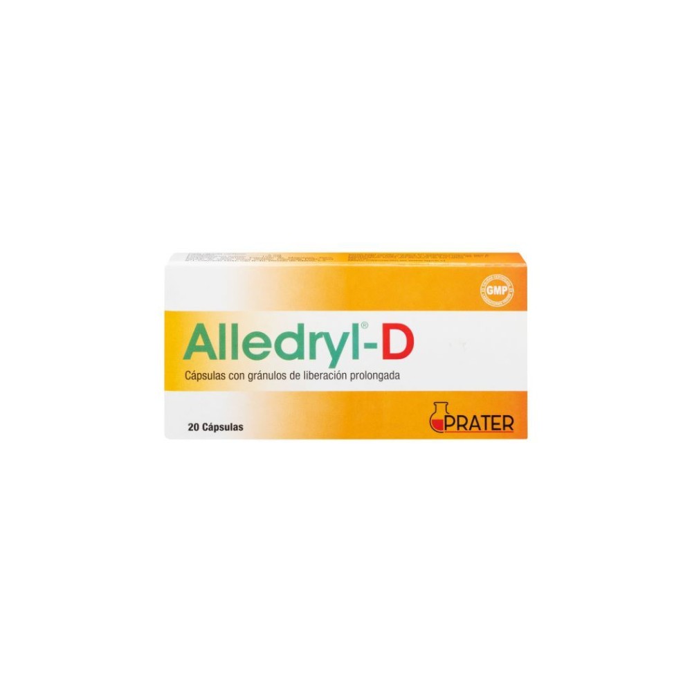 Alledryl-D Loratadina / Pseudoefedrina 5mg/120mg 20 Cápsulas Prolongadas