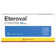 Eteroval Etoricoxib 60mg 14 Comprimidos Recubiertos