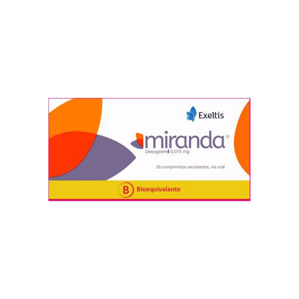 Miranda (B) Desogestrel 0.075mg 28 Comprimidos Recubiertos