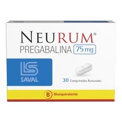 Neurum (B) Pregabalina 75mg 30 Comprimidos