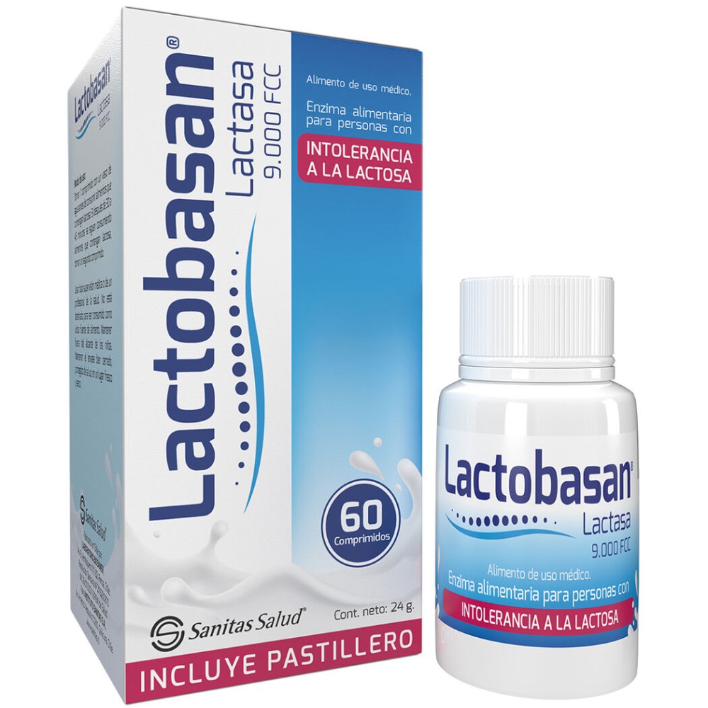 Lactobasan 9000 FCC Lactasa 60 Comprimidos