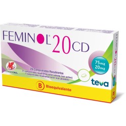 Feminol 20 CD Etinilestradiol / Gestoden 28 Comprimidos Recubiertos