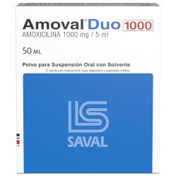 Amoval Duo Forte Amoxicilina 1000mg/5ml Suspensión Oral 50ml
