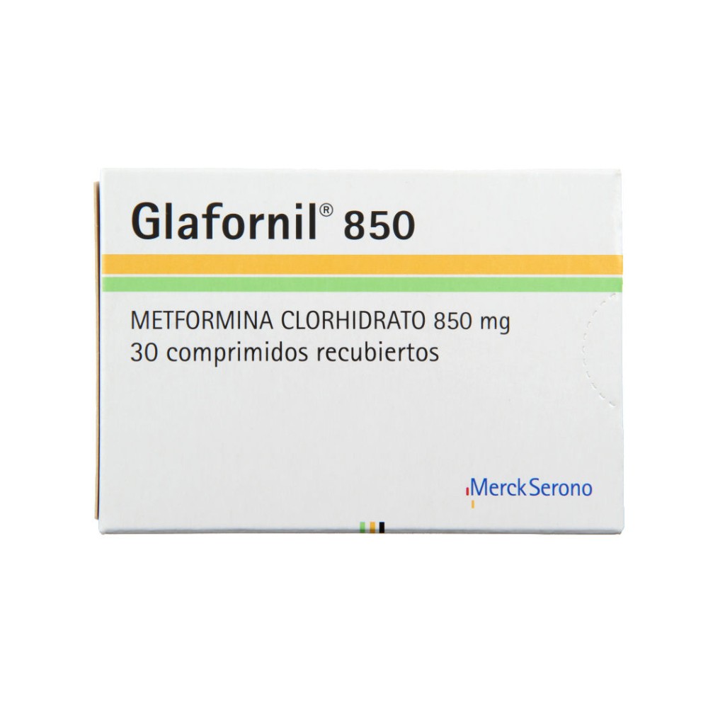 Glafornil (R) Metformina 850mg 30 Comprimidos Recubiertos