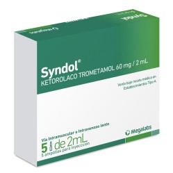 Syndol (B) Ketorolaco 60mg/2ml Inyectable 5 Ampollas
