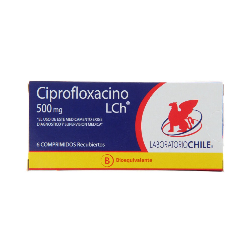 Ciprofloxacino (B) 500mg 6 Comprimidos Recubiertos  PRECIO UN MEDIDA $108