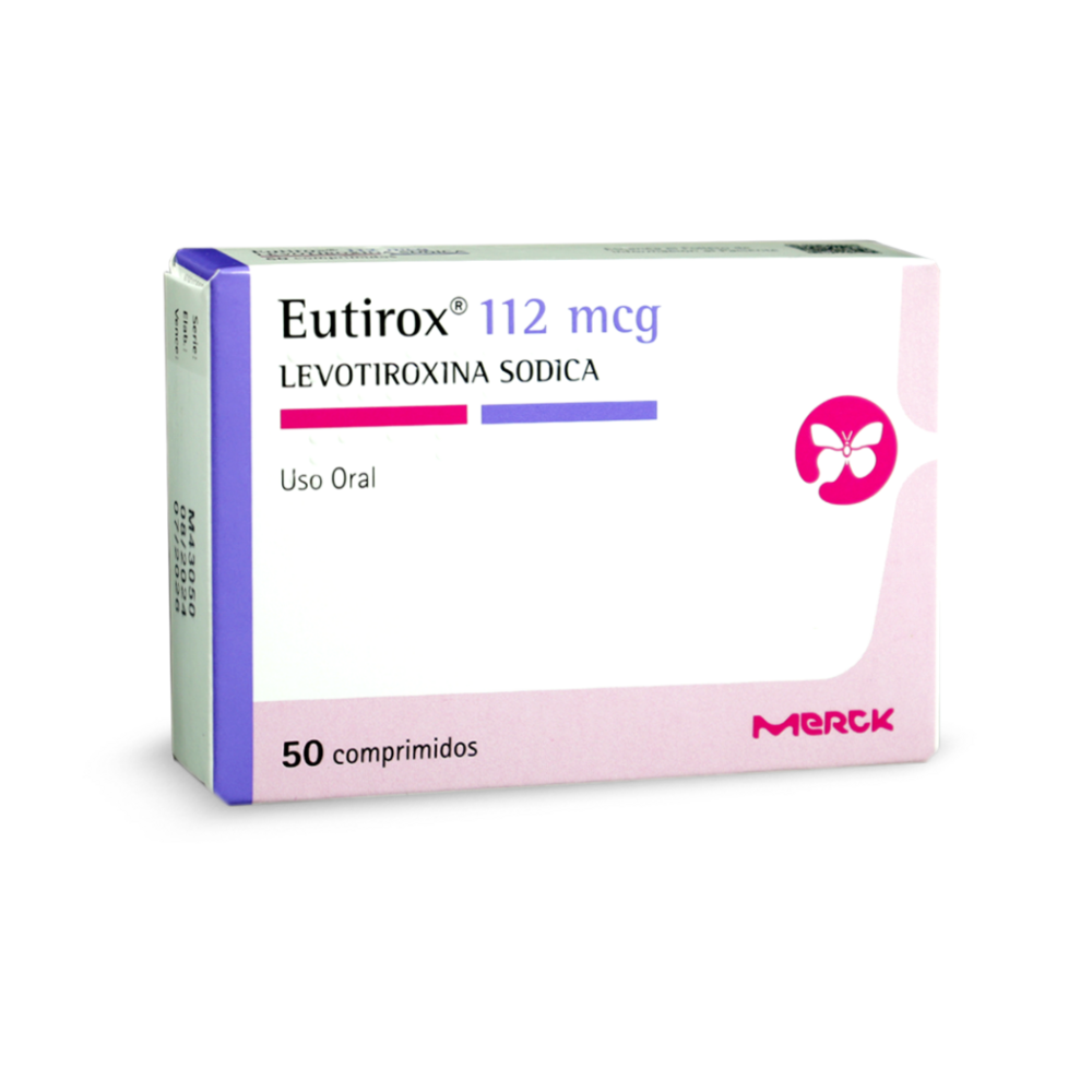 Eutirox (R) Levotiroxina 112mcg 50 Comprimidos
