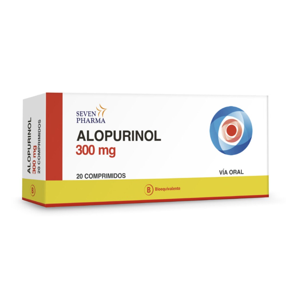 Alopurinol (B) 300mg 20 Comprimidos  PRECIO UN MEDIDA $62