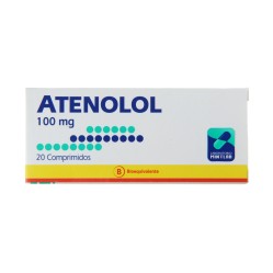 Atenolol (B) 100mg 20 Cápsulas  PRECIO UN MEDIDA $47