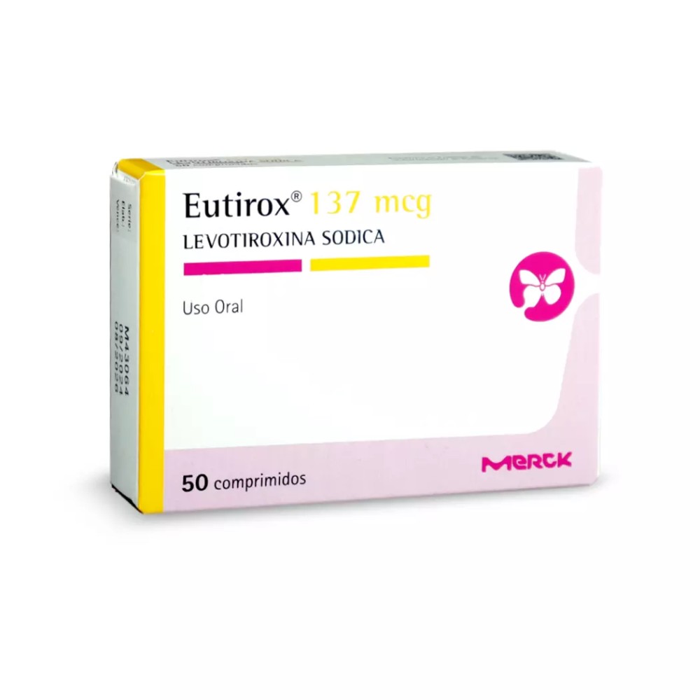 Eutirox (R) Levotiroxina 137mcg 50 Comprimidos