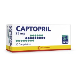 Captopril (B) 25mg 30 Comprimidos  PRECIO UN MEDIDA $49