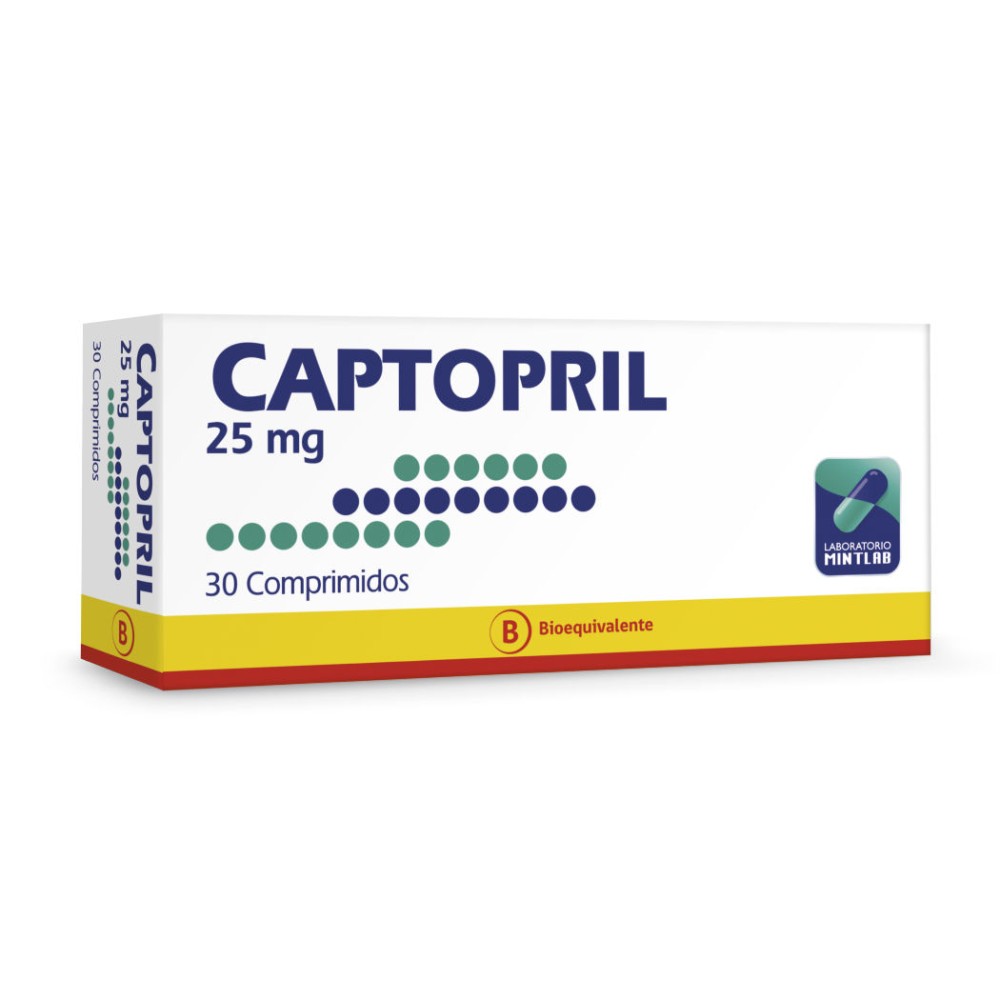 Captopril (B) 25mg 30 Comprimidos  PRECIO UN MEDIDA $49