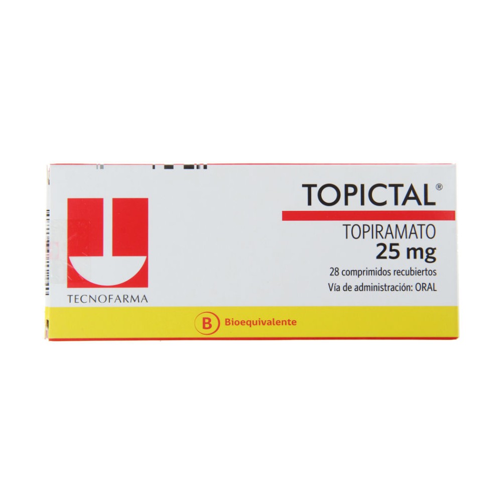 Topictal (B) Topiramato 25mg 28 Comprimidos Recubiertos