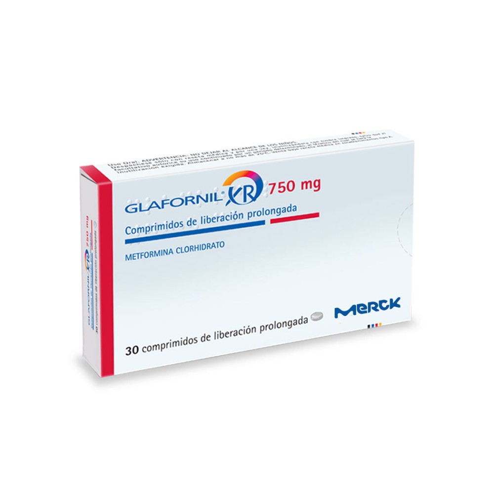 Glafornil XR (R) Metformina 750mg 30 Comprimidos Prolongados