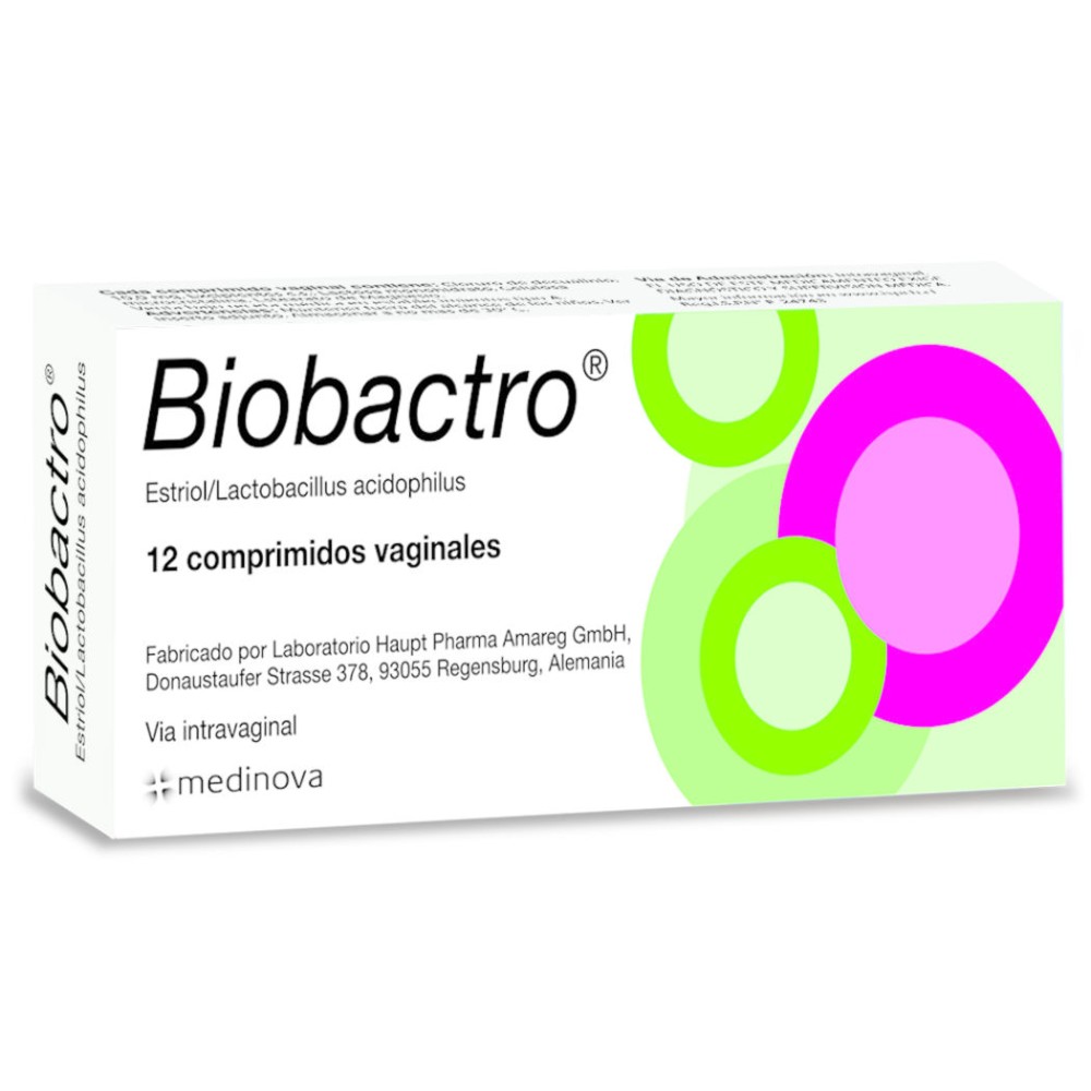 Biobactro Estriol / Lactobacilos Acidófilos 12 Comprimidos Vaginales