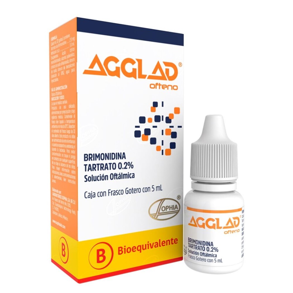 Agglad (B) Ofteno Brimonidina 0.2% Solución Oftálmica 5ml