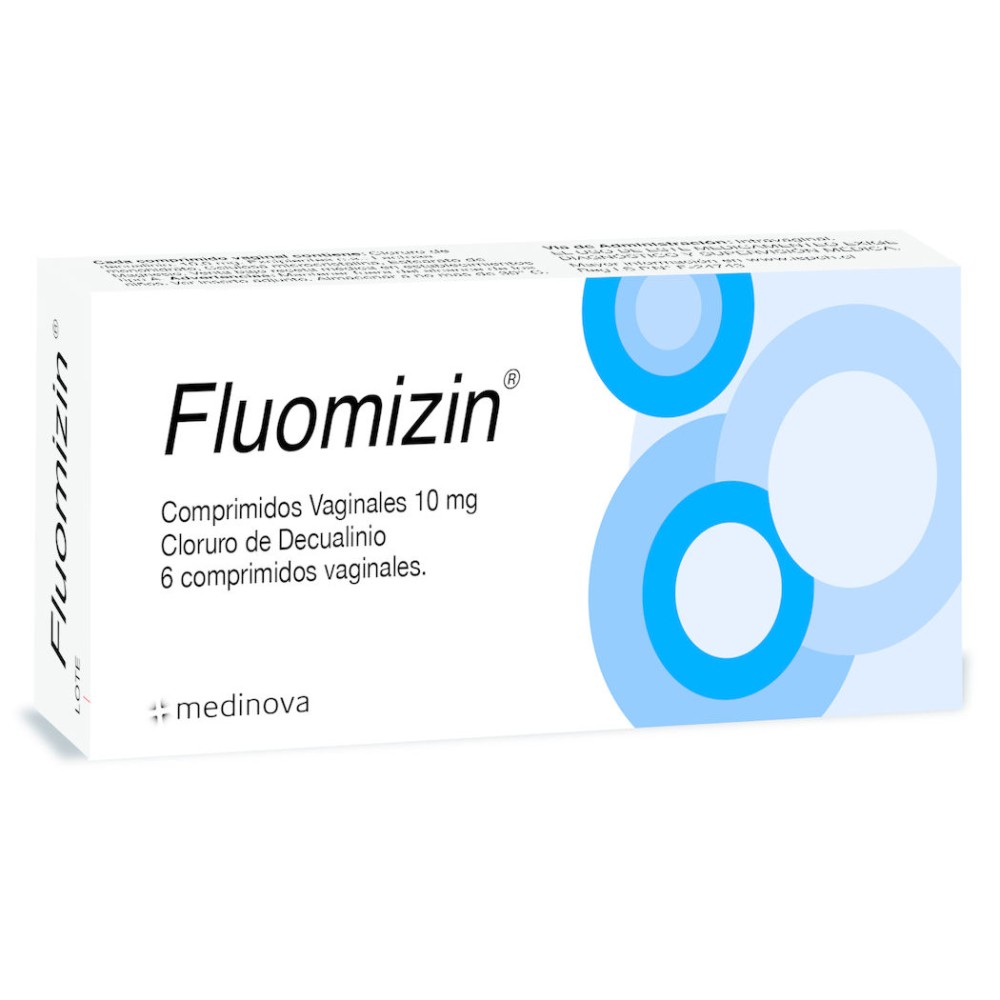 Fluomizin Cloruro de Decualinio 10mg 6 Comprimidos Vaginales