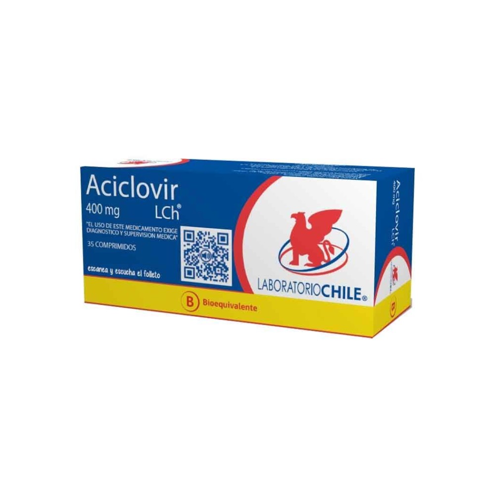 Aciclovir (B) 400mg 35 Comprimidos  PRECIO UN MEDIDA $134