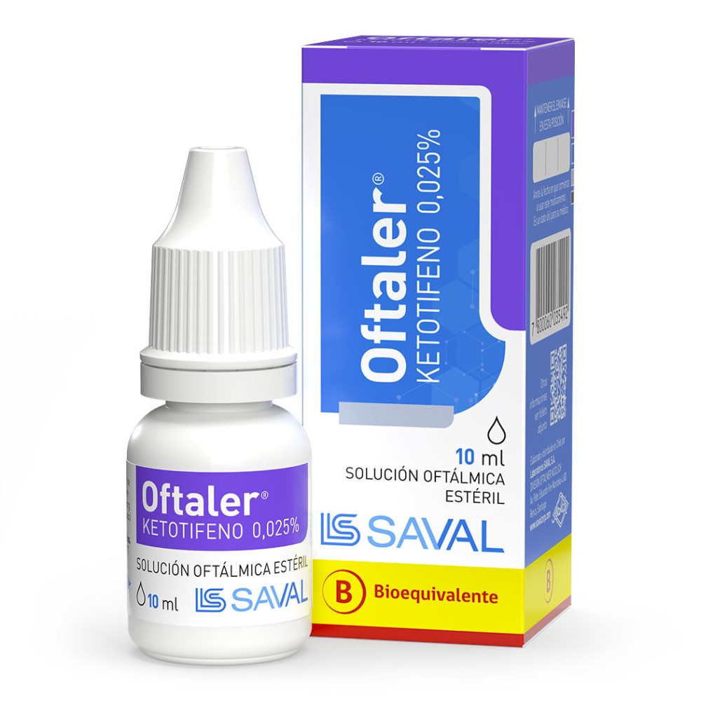 Oftaler Ketotifeno 0.025% Solución Oftálmica 10ml