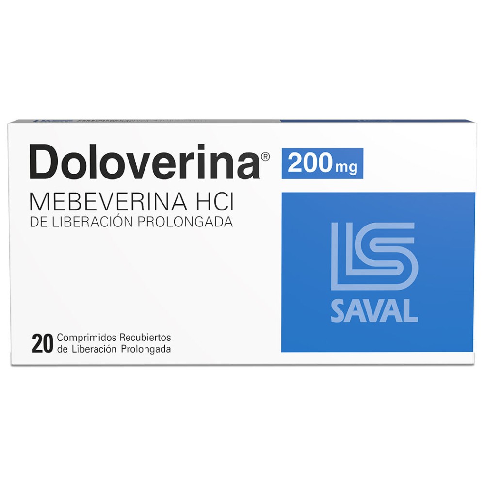 Doloverina Mebeverina 200mg 20 Comprimidos Prolongados