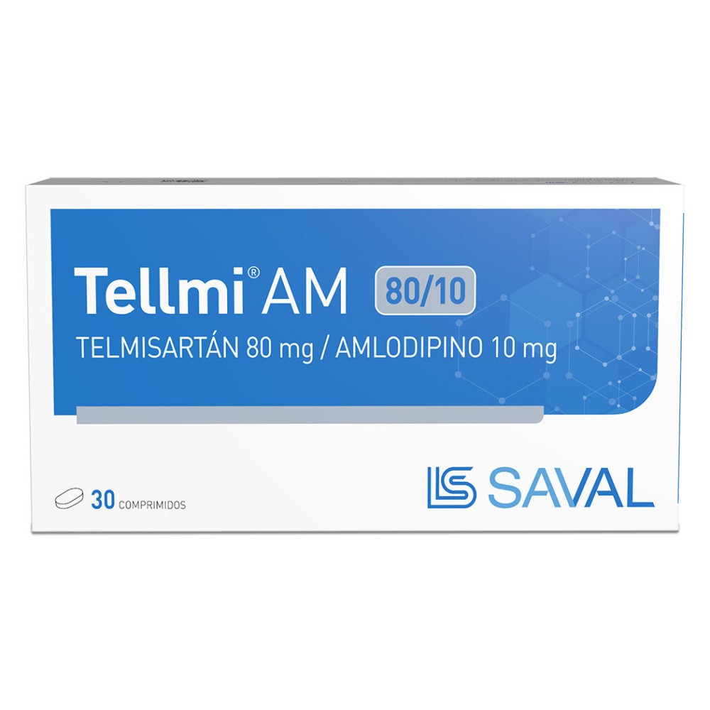 Tellmi AM Telmisartán / Amlodipino 80/10 30 Comprimidos