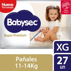 Pañales Babysec Super Premium Confort Care Talla XG 27 Unidades