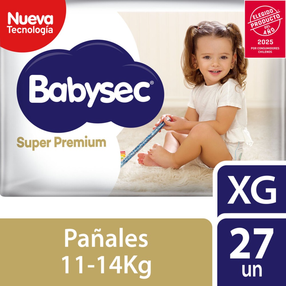 Pañales Babysec Super Premium Confort Care Talla XG 27 Unidades