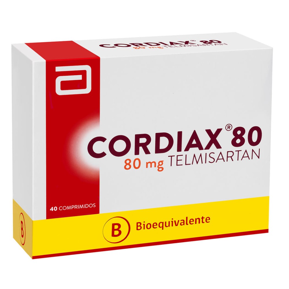 Cordiax 80 (B) Telmisartán 80mg 40 Comprimidos