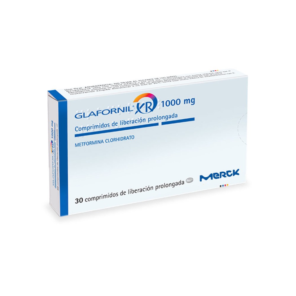 Glafornil XR (R) Metformina 1000mg 30 Comprimidos Prolongados
