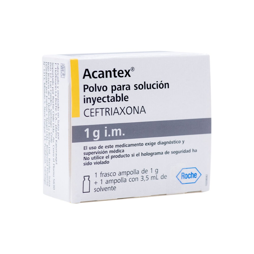Acantex Ceftriaxona 1g IM 1 Ampolla