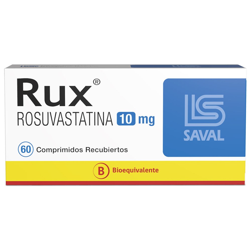 Rux (B) Rosuvastatina 10mg 60 Comprimidos Recubiertos