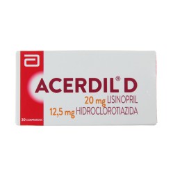 Acerdil D Lisinopril / Hidroclorotiazida 30 Comprimidos